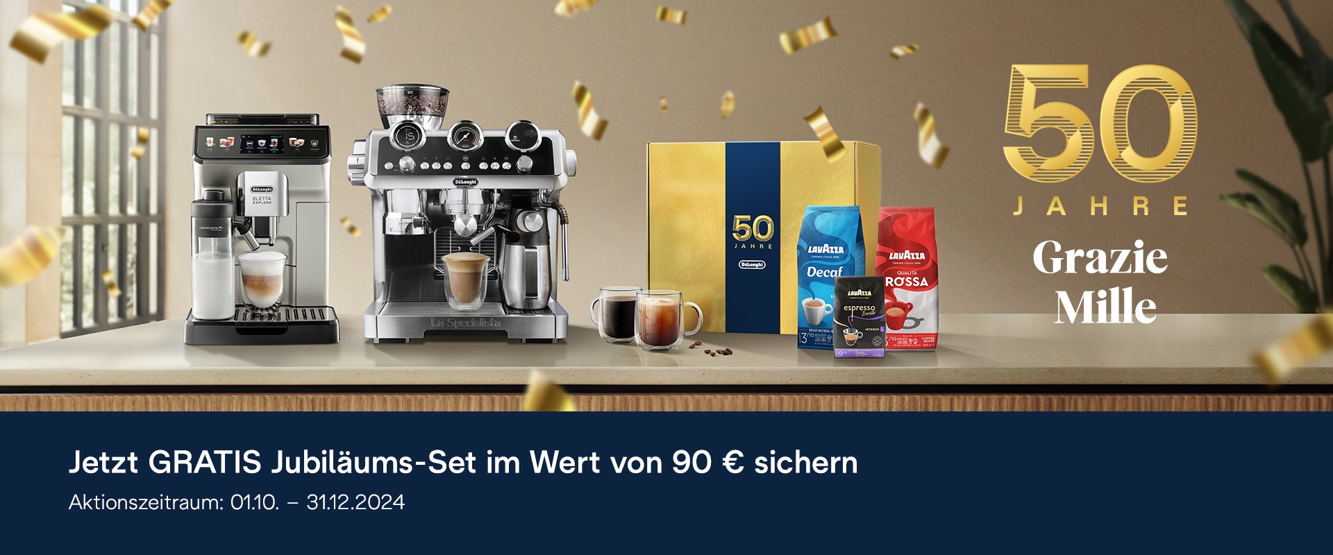 Header der Delonghi-Rivelia-Aktion